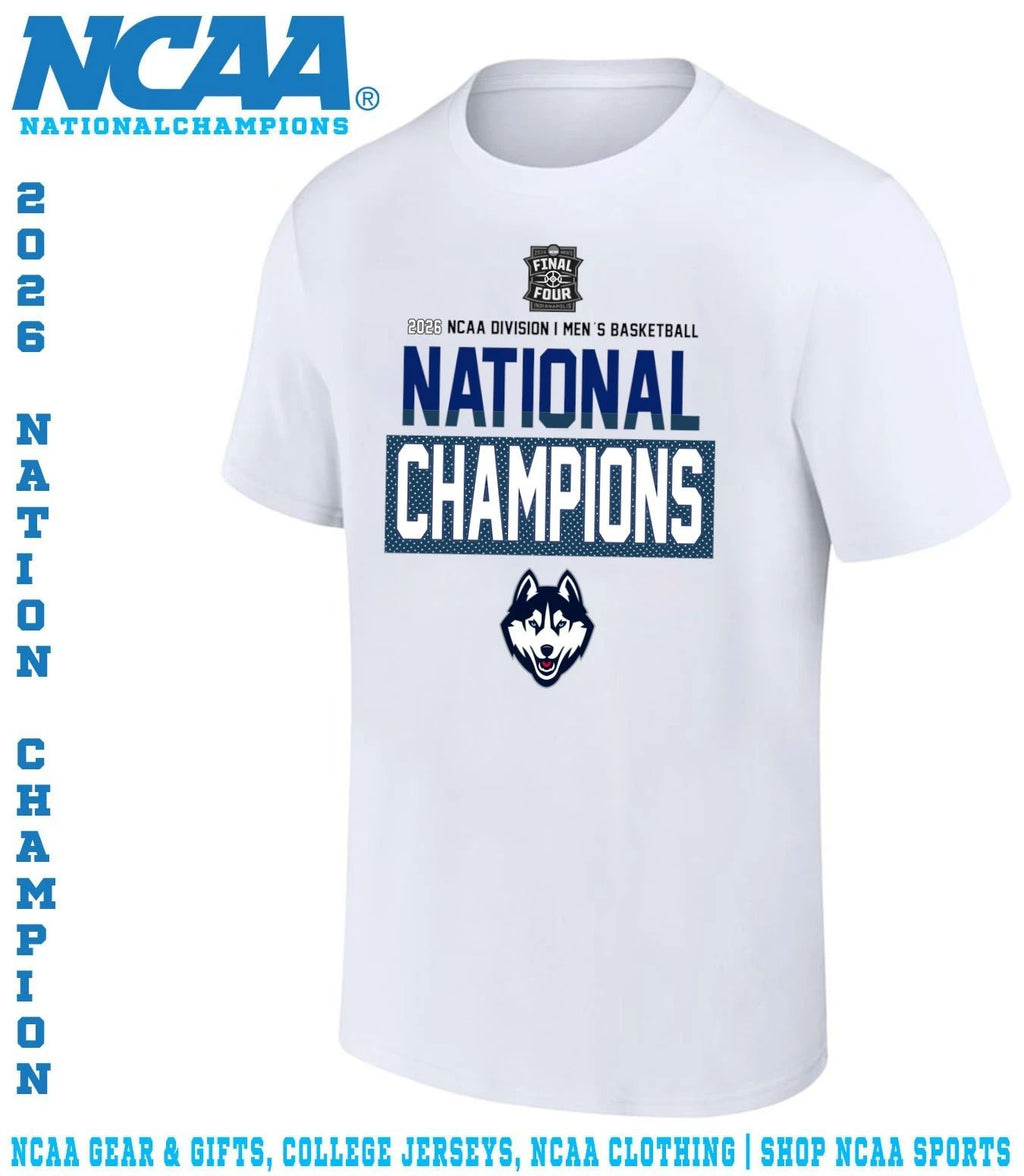 Uconn Huskies 2026 Ncaa Division I Men’s Basketball National Champions logo shirt