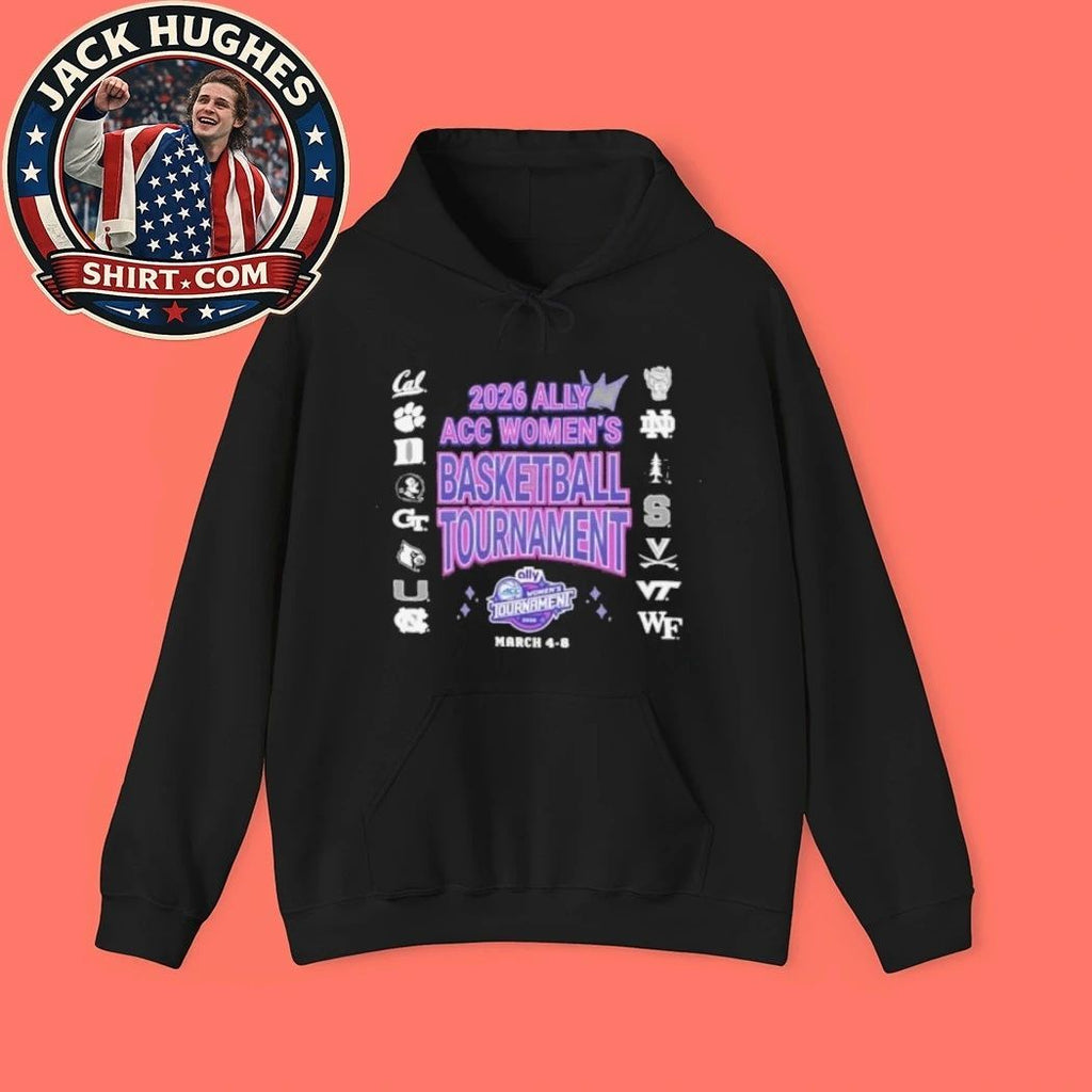 2026 Ally Acc Womens Basketball Tournament Team Logo Shirt