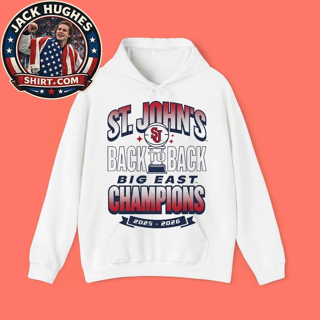 St. John’s University Men’s Basketball Back To Back Big East Champions 2025-2026 Logo T-Shirt