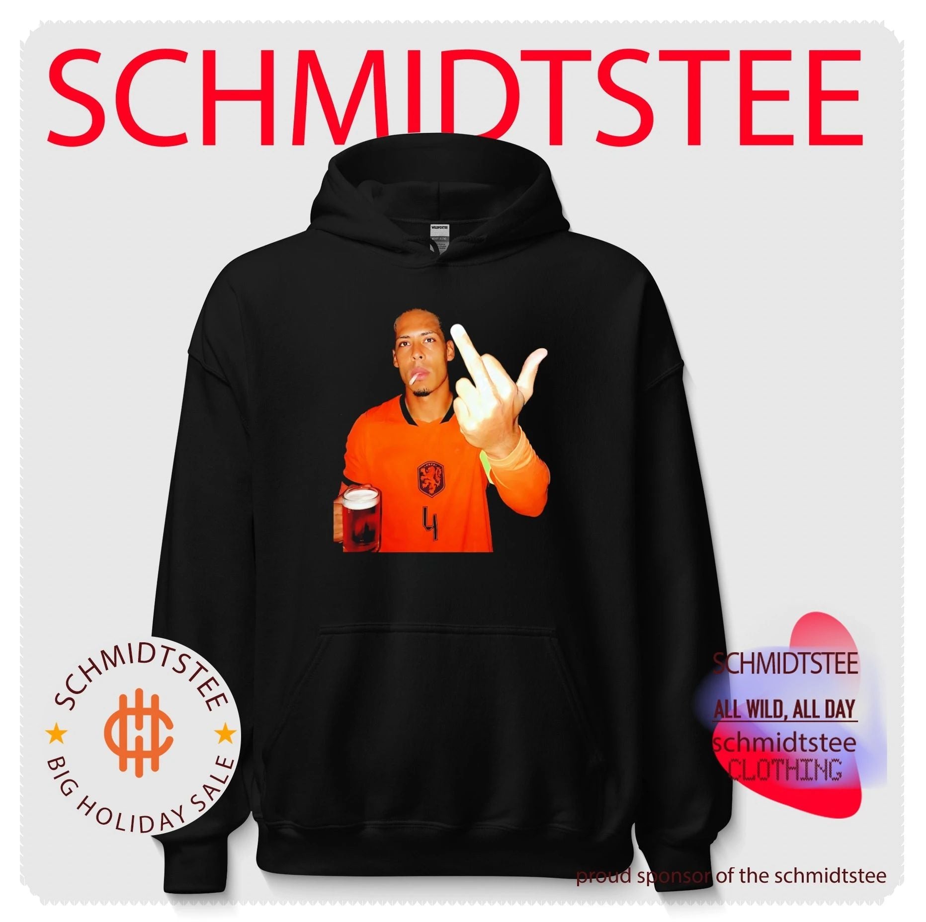 Virgil van Dijk Netherlands National Football Team middle finger shirt