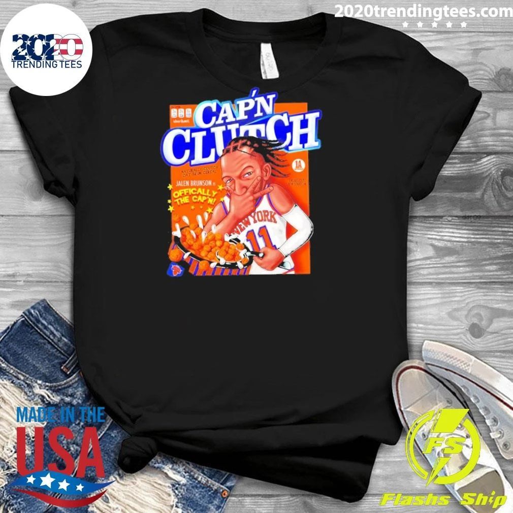 Cap’n Clutch Jalen Brunson Offically The Cap’n Comic Shirt