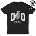 Custom Photo Faceless Portrait Dad Grandpa Est - Personalized T Shirt