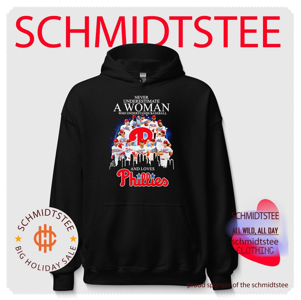 Never underestimate a woman who understands baseball and love Philadelphia Philles skyline shirt