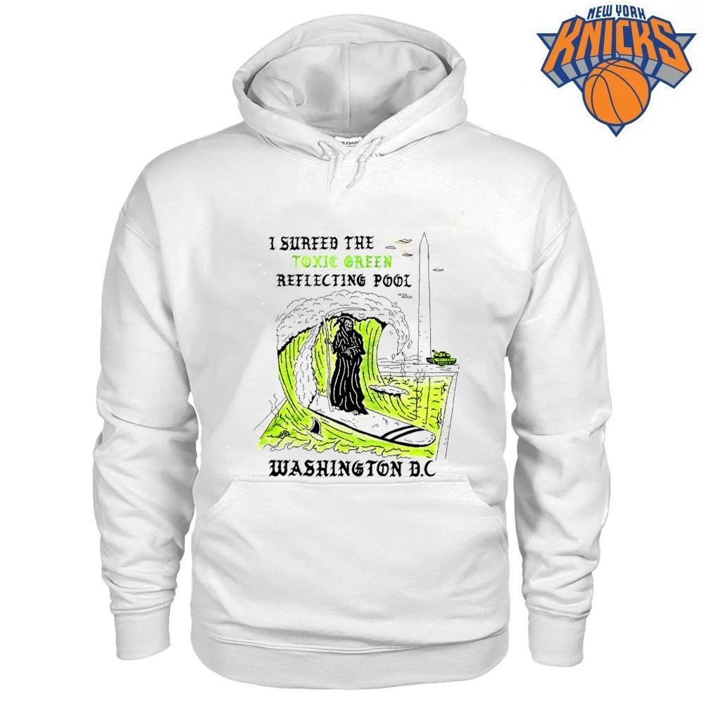 I Surfed The Toxic Green Reflecting Pool Washington DC Grim Reaper Surf Skeleton Shirt