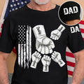 Dad The Man The Myth The Legend Stars & Stripes - Personalized T Shirt