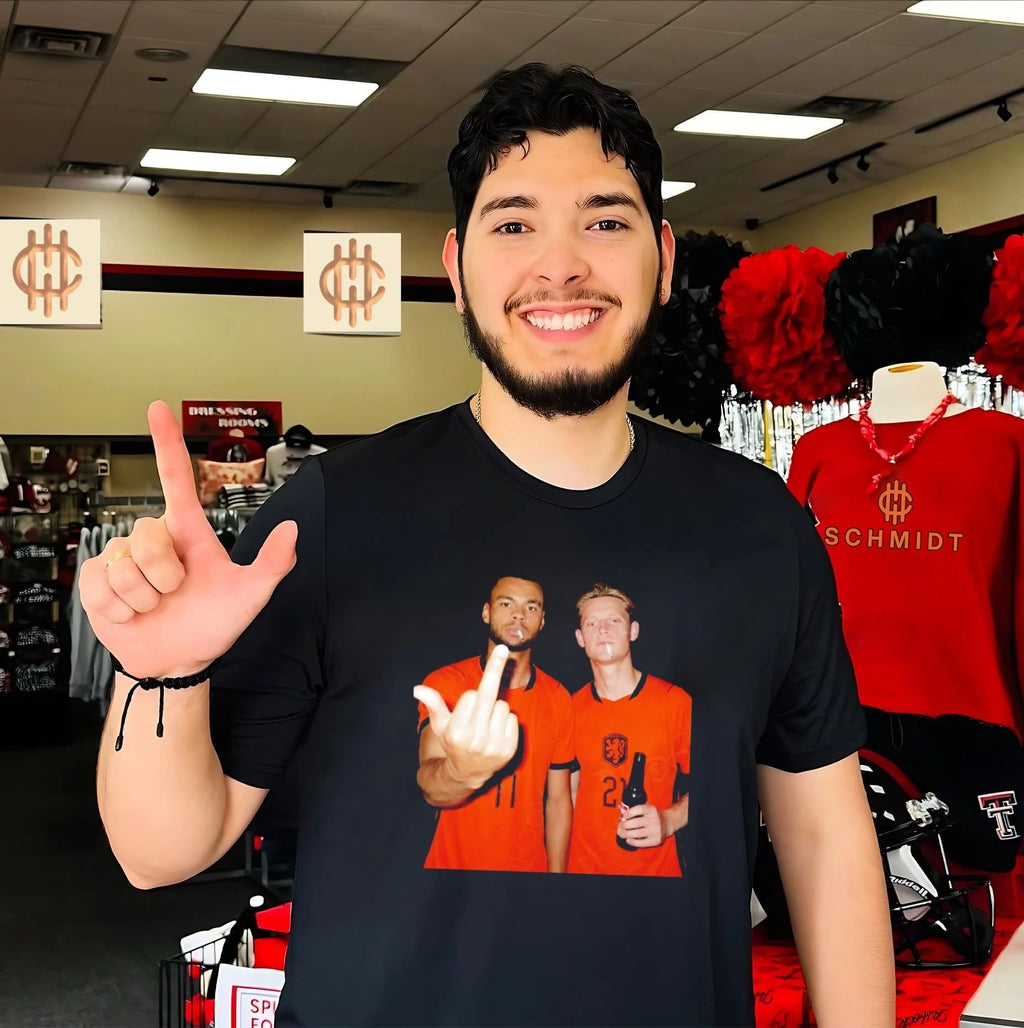 Cody Gakpo and Frenkie de Jong Netherlands National Football Team shirt