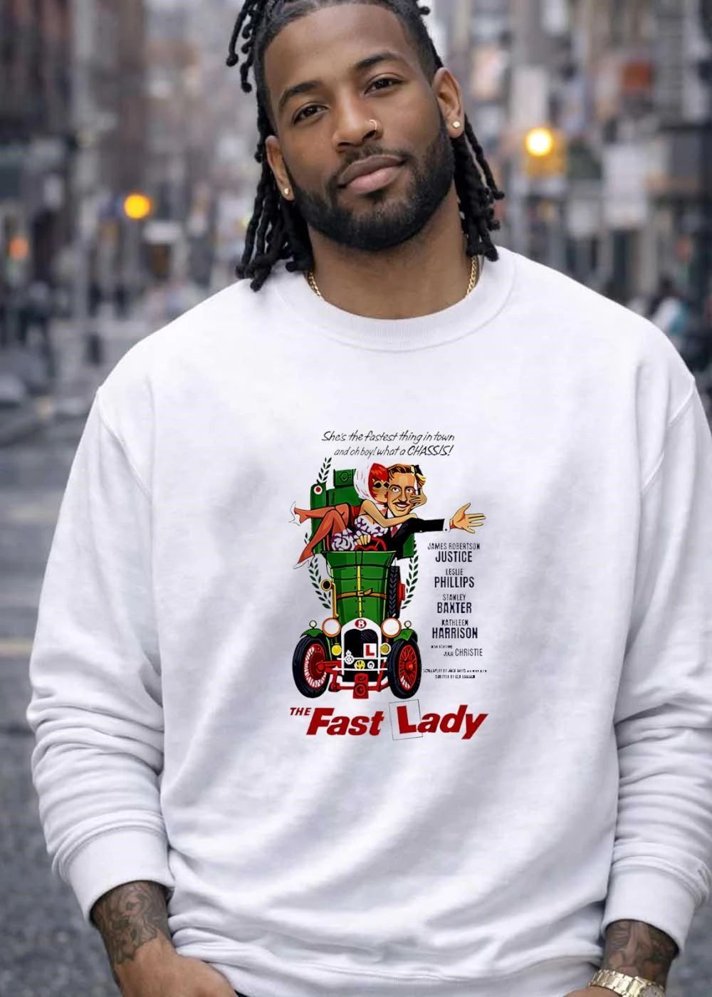 James Robertson Justice Leslie Phillips Stanley Baxter Kathleen Harrison Julie Christie The Fast Lady shirt
