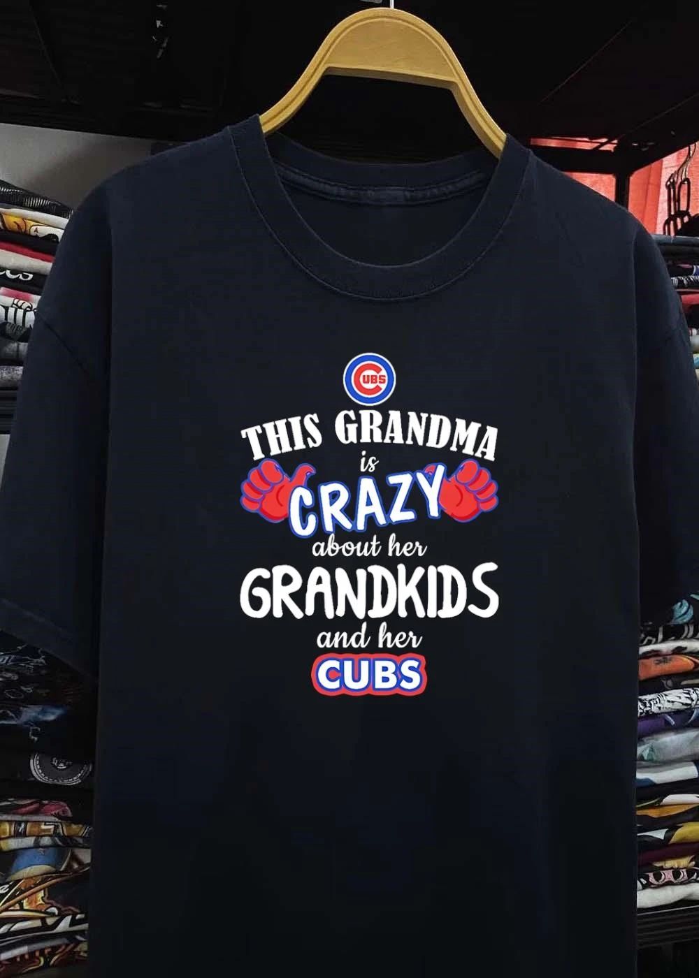 This Grandma is Crazy About Her Grandkids and Her Cubs Shirt