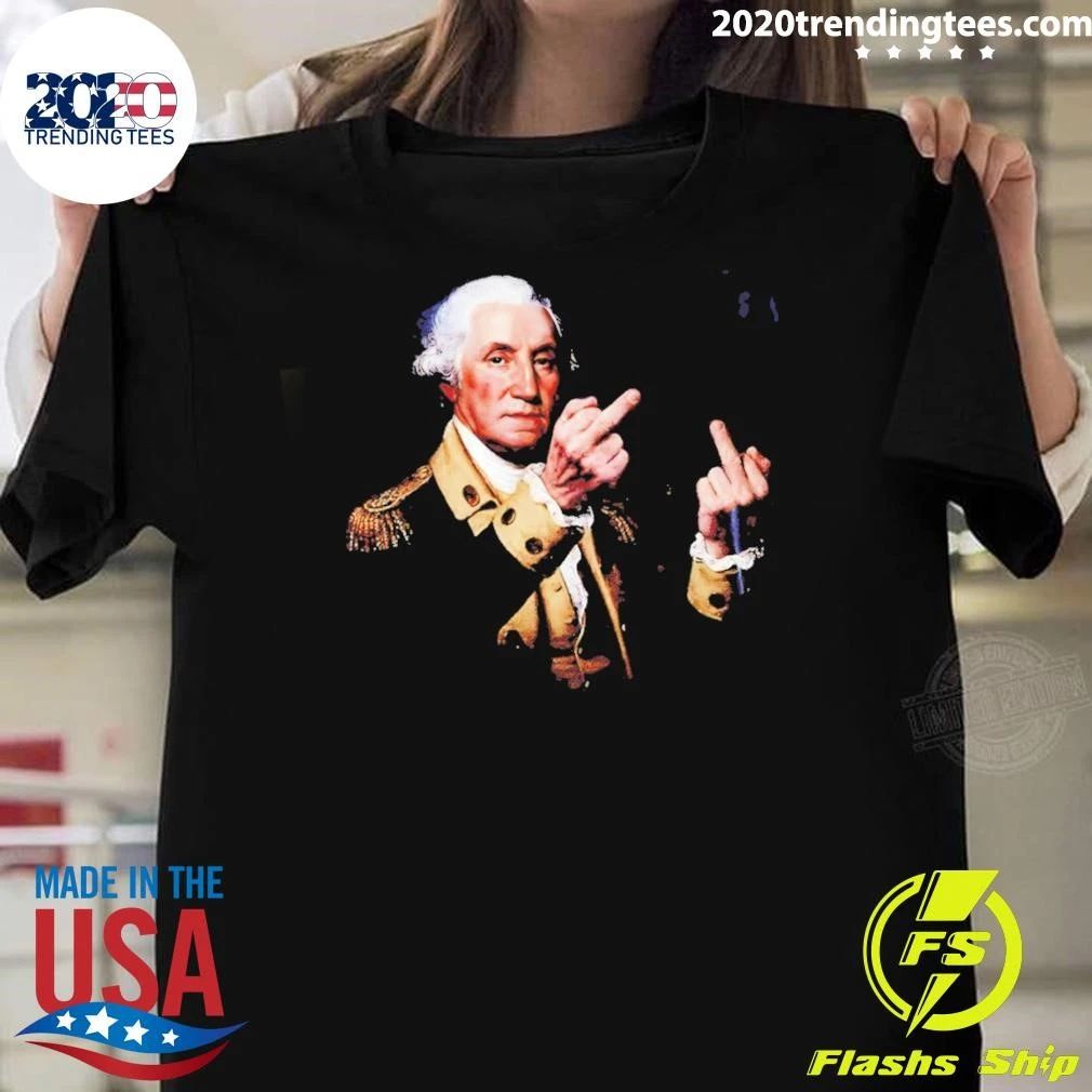 George Washington Middle Finger Usa America 4th Of July Shirt