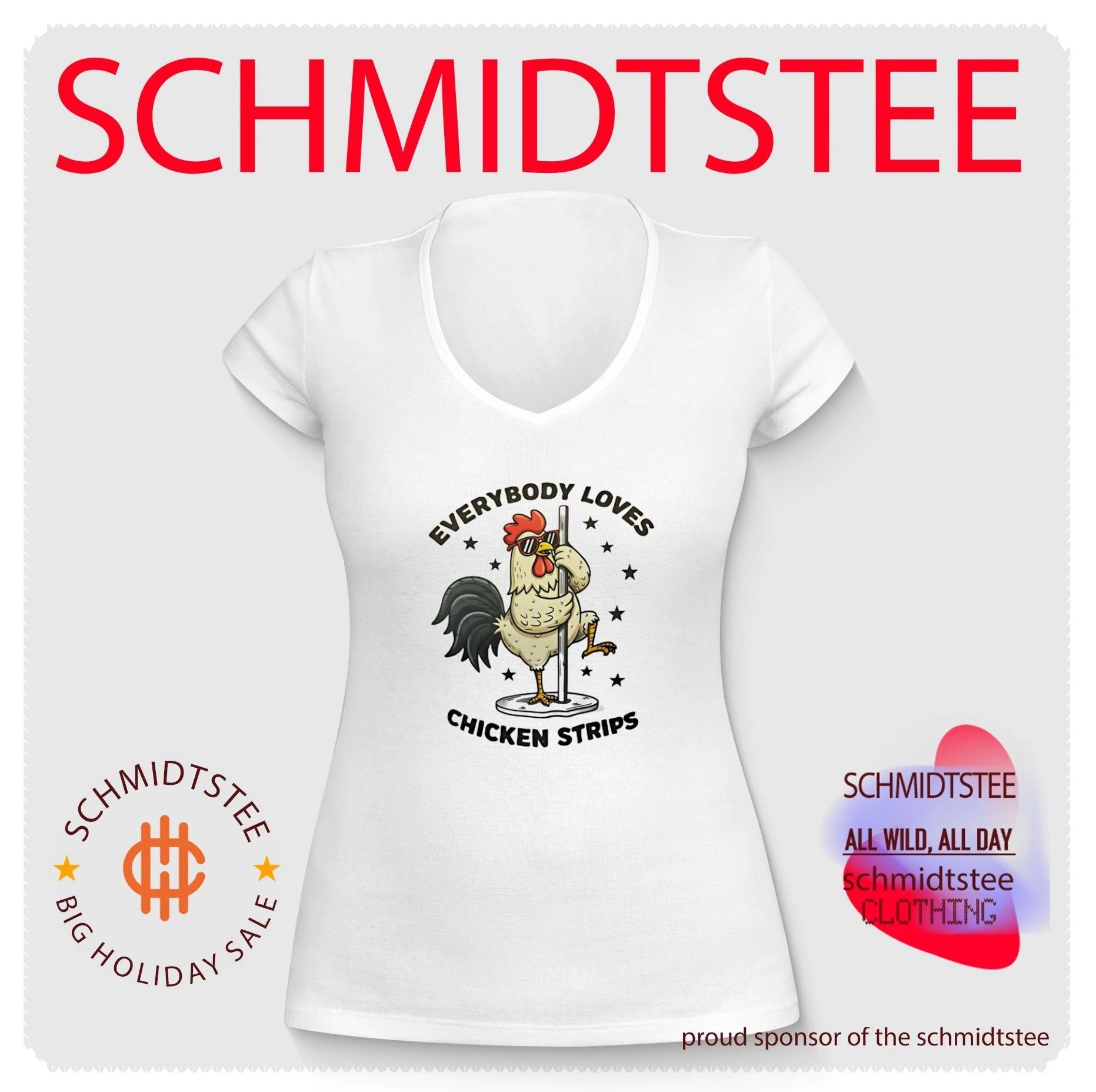 Everybody Loves Chicken Strips pole dancer shirt