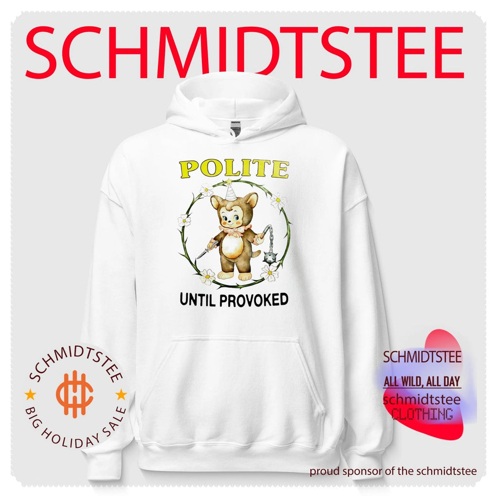 Polite Until Provoked Cute Bear with Weapons shirt