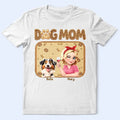 Faux Embroidery Effect Dog Mom Dog Mum - Personalized T Shirt