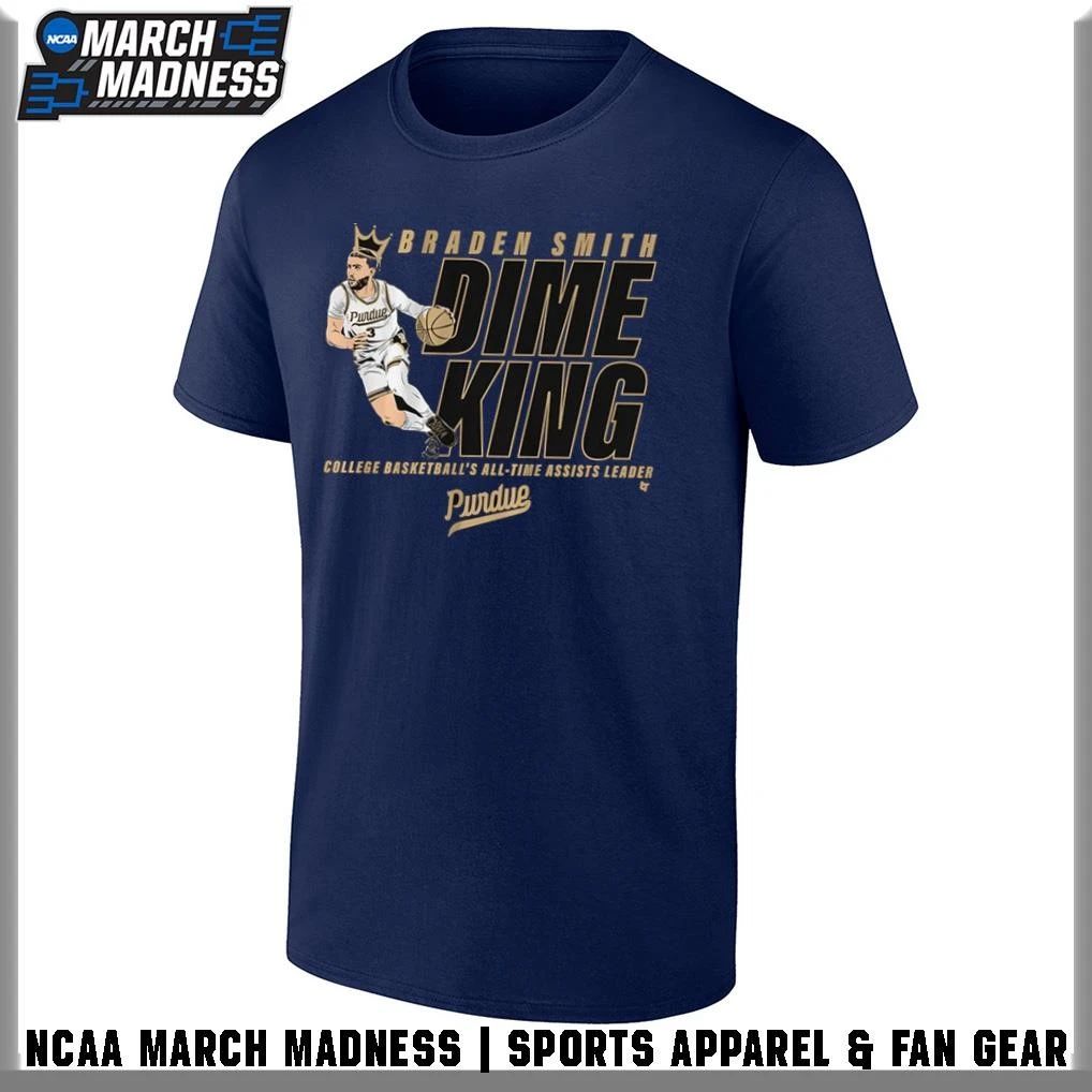 Braden Smith Dime King All-Time Assists Leader Record Purdue Basketball T-Shirt