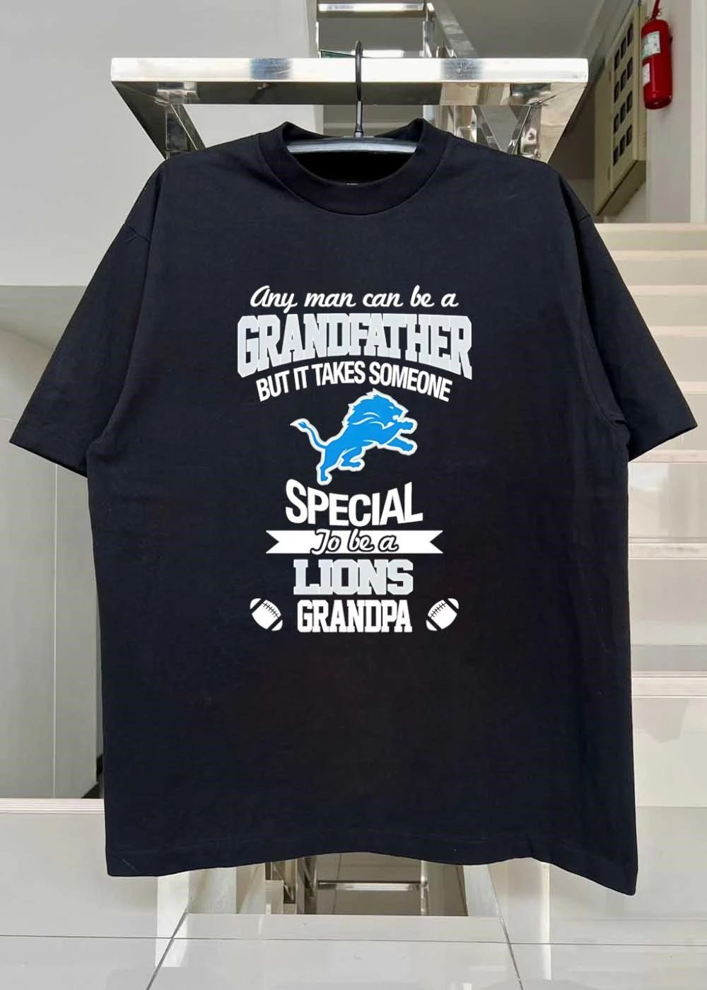 Any Man Can Be A Grandfather But It Takes Someone Special To Be A Detroit Lions Grandpa shirt