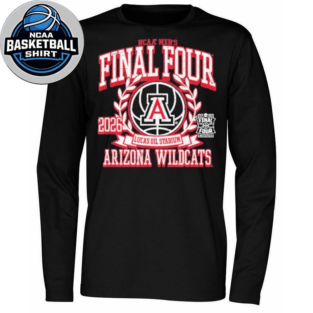 Arizona Wildcats Final Four Lucas Oil Stadium 2026 NCAA Men’s March Madness Indianapolis New Trending Logo T-Shirt