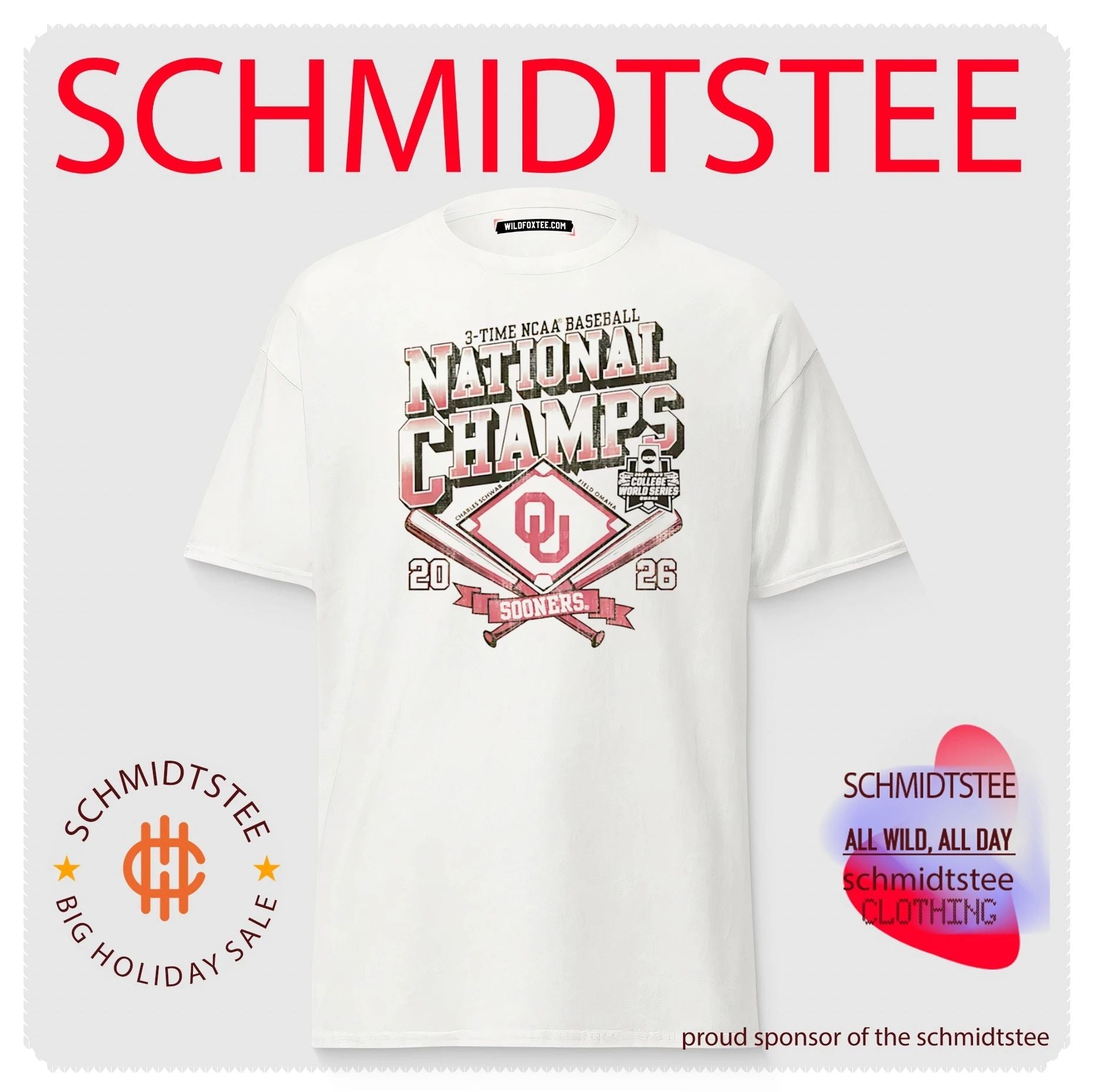 Oklahoma Sooners 2026 College World Series 3- Time Champions vintage shirt