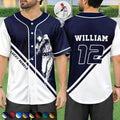 Custom Photo Baseball Player With Name & Number - Personalized Baseball Jersey Shirt