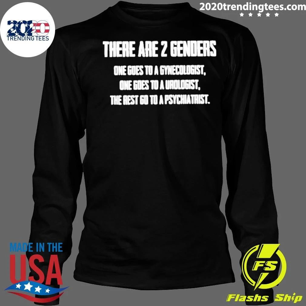There Are 2 Genders One Goes To A Gynecologist One Goes To A Urologist The Rest Go To A Psychiatrist Shirt
