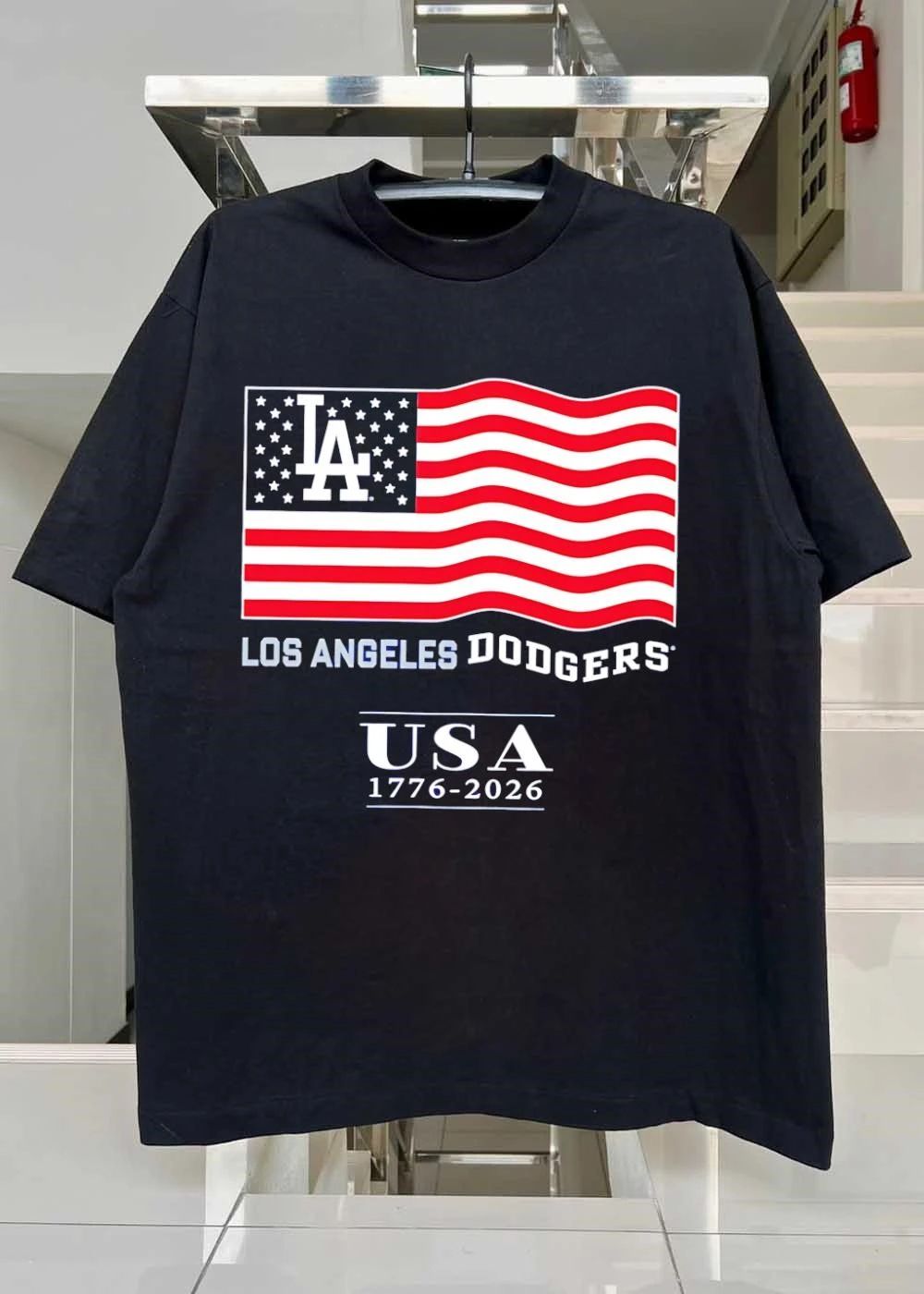 LA Dodgers Patriotic 1776 2026 USA Flag Los Angeles Dodgers T-Shirt