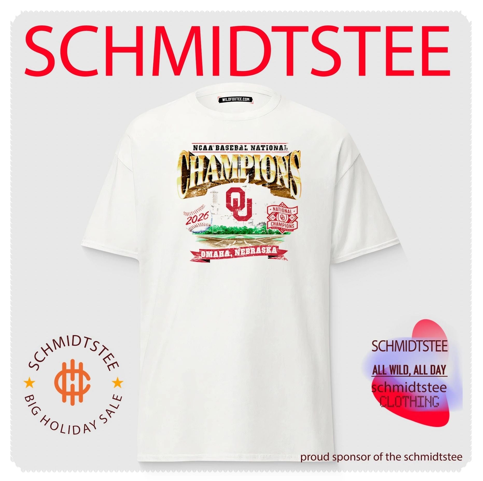 Oklahoma Baseball 2026 NCAA MCWS National Champions Ivory shirt