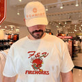 F and V fireworks graphic shirt
