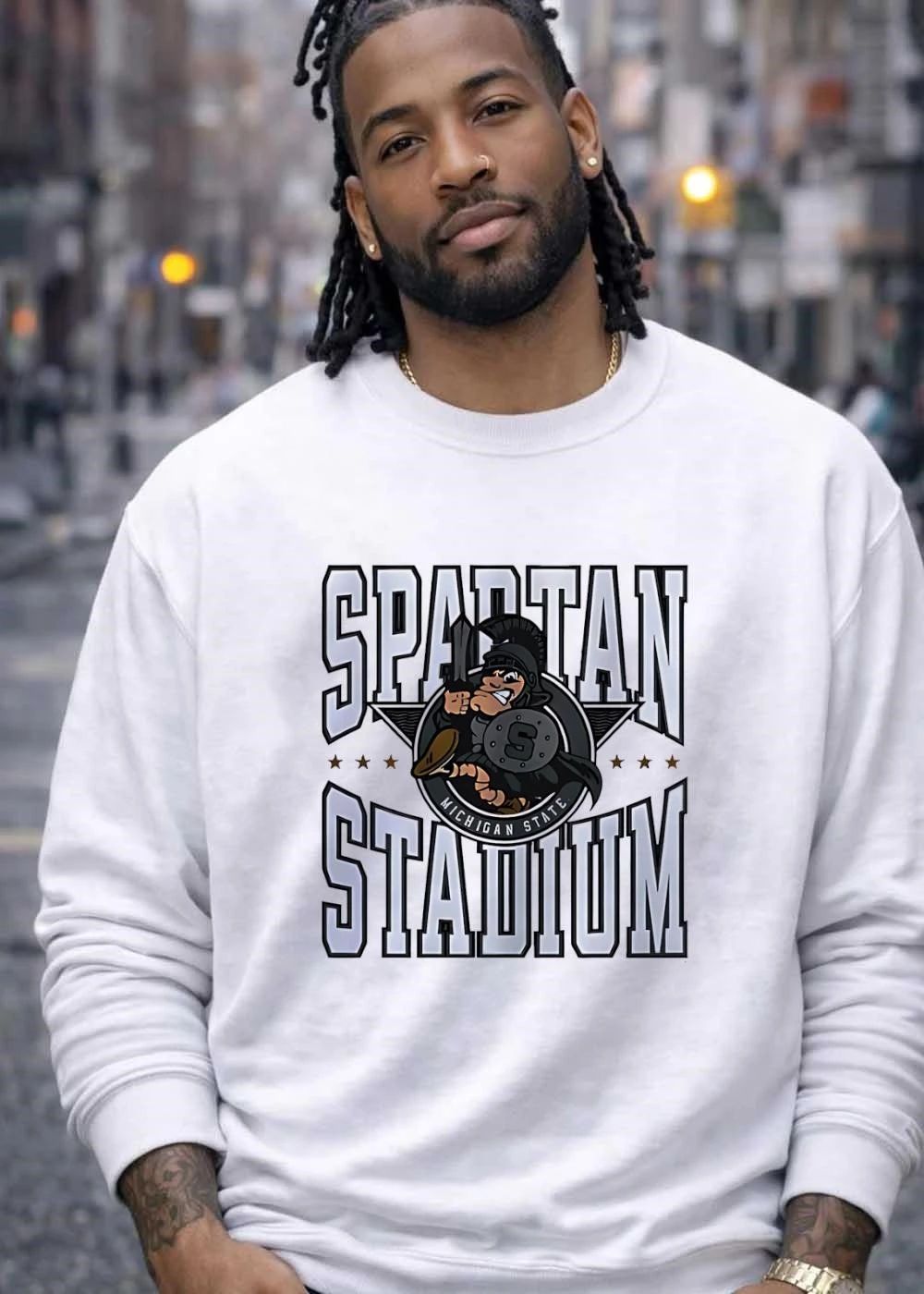 Spartan Stadium Football Men’s T-Shirt Michigan State