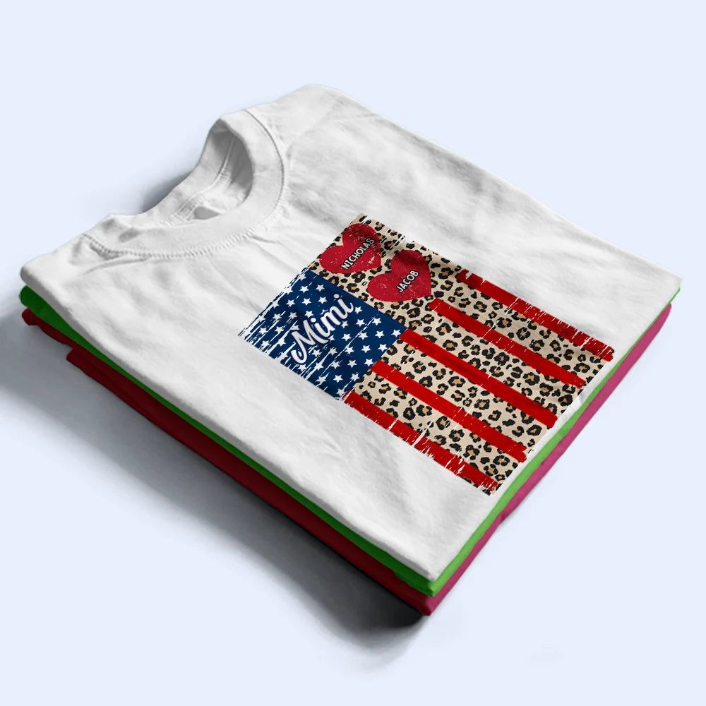Stars & Stripes Grandma Mimi - Personalized T Shirt