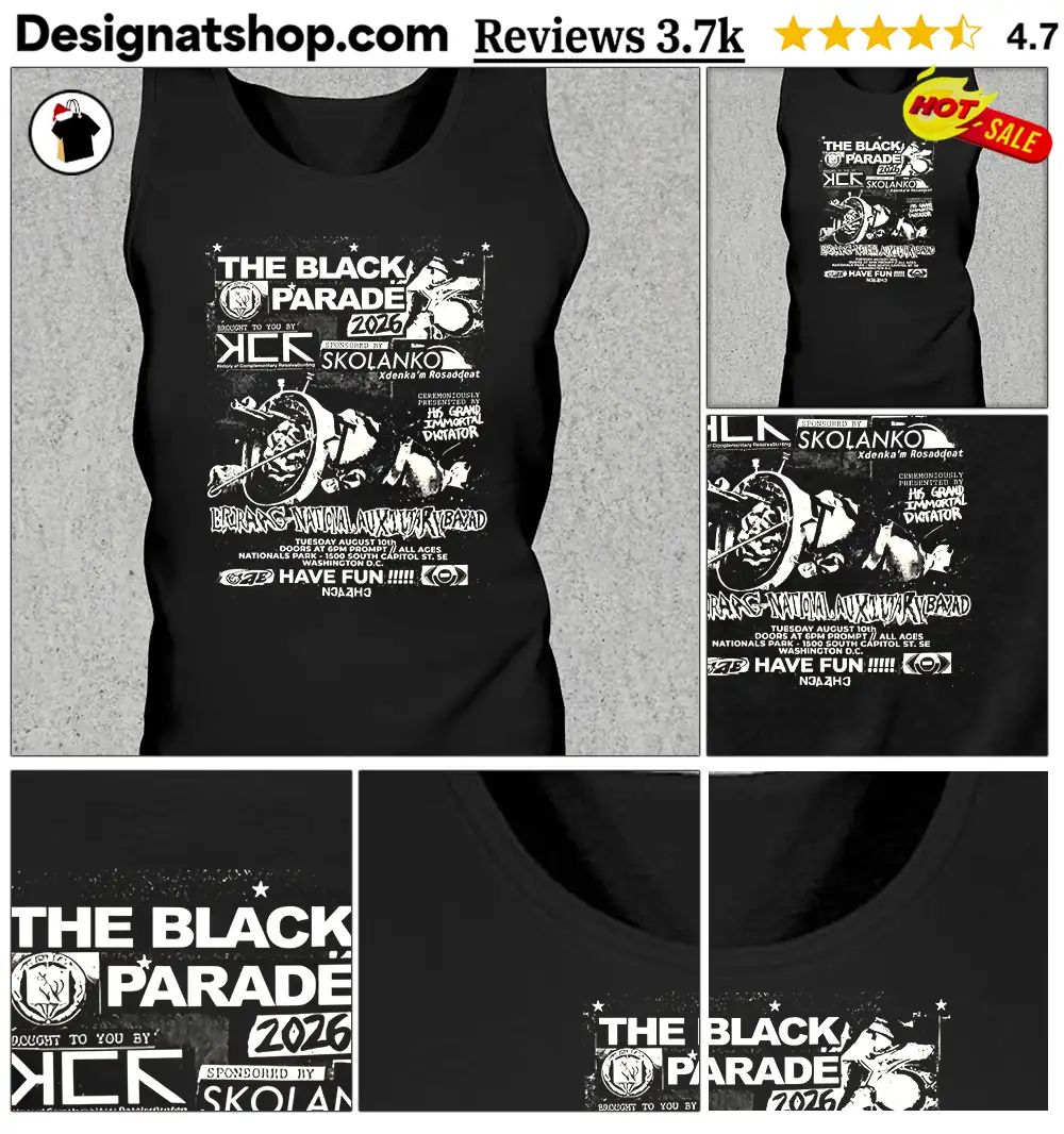 Black Parade My Chemical Romance event concert poster print tee featuring The Black Parade 2026 shirt