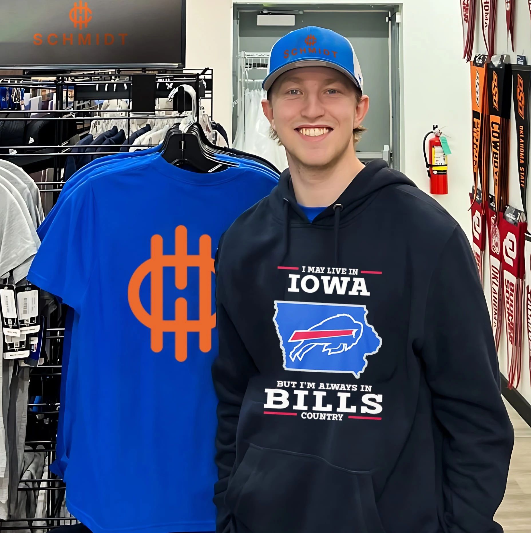 I may live in Iowa but I’m always in Bills country logo shirt