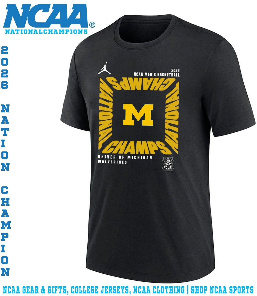 Michigan Wolverines 2026 NCAA Men’s Basketball National Champions Square Celebration shirt