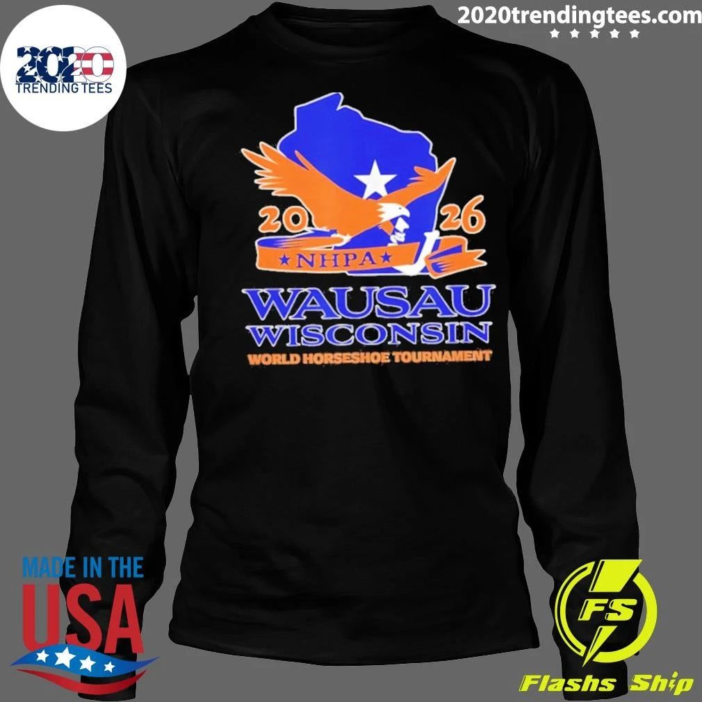 Wausau Wisconsin 2026 Nhpa World Horseshoe Tournament Logo Shirt
