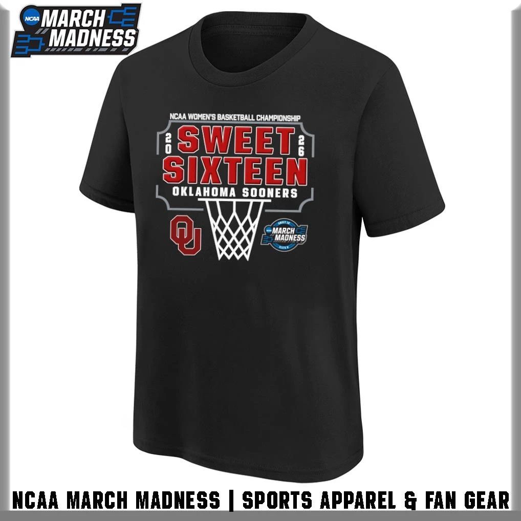 Oklahoma Sooners 2026 NCAA Women’s Basketball Tournament March Madness Sweet Sixteen T-Shirt