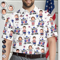 Custom Photo Stars & Stripes Best Dad Grandpa By Par - Personalized Polo Shirt