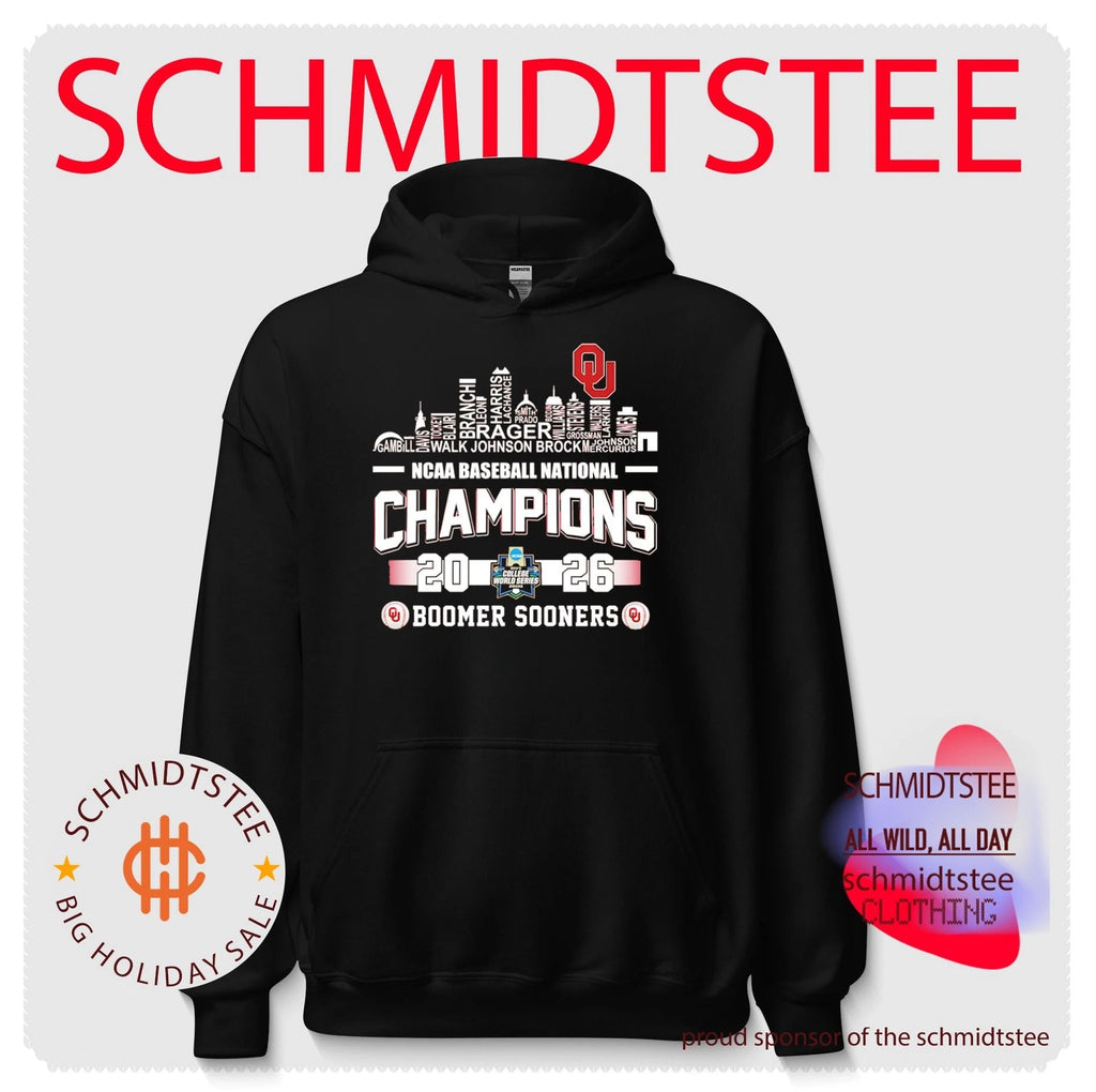 Oklahoma Sooners NCAA National Champions 2026 Boomer Sooners name skyline shirt