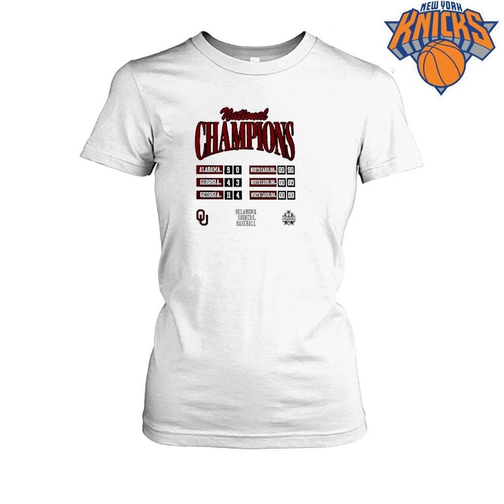 Oklahoma Sooners NCAA College World Series National Champions Scoreboard shirt