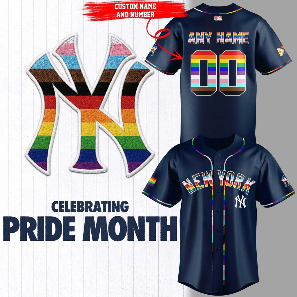 New York Yankees Celebrating Pride Month Baseball Jersey