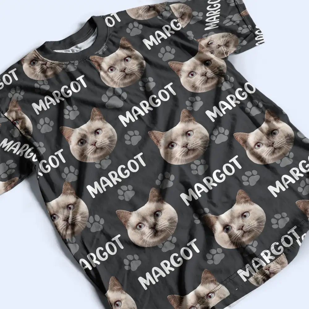 Custom Photo Funny Pet Face Pattern Dog Cat Family - Personalized Full Print T Shirt