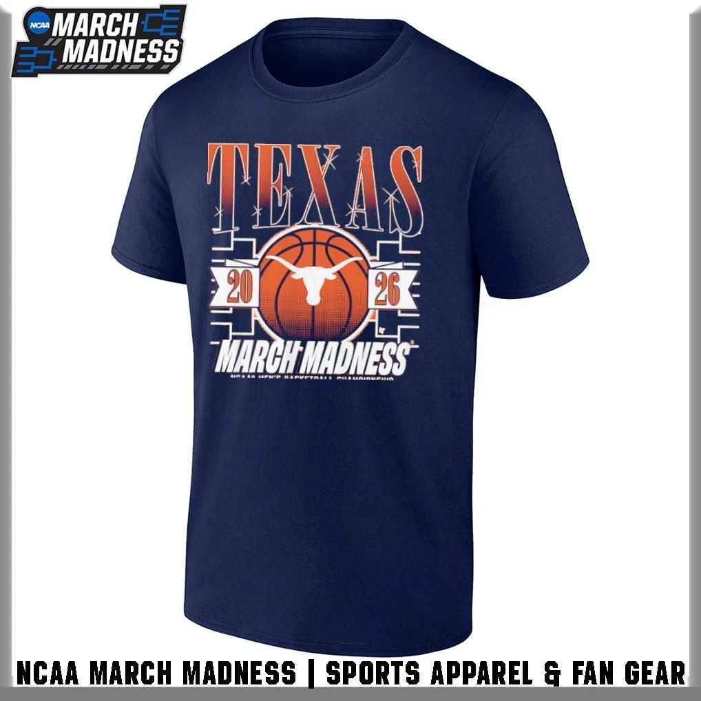 Texas Longhorns Men’s Basketball 2026 NCAA Division I Championship March Madness Bound T-Shirt