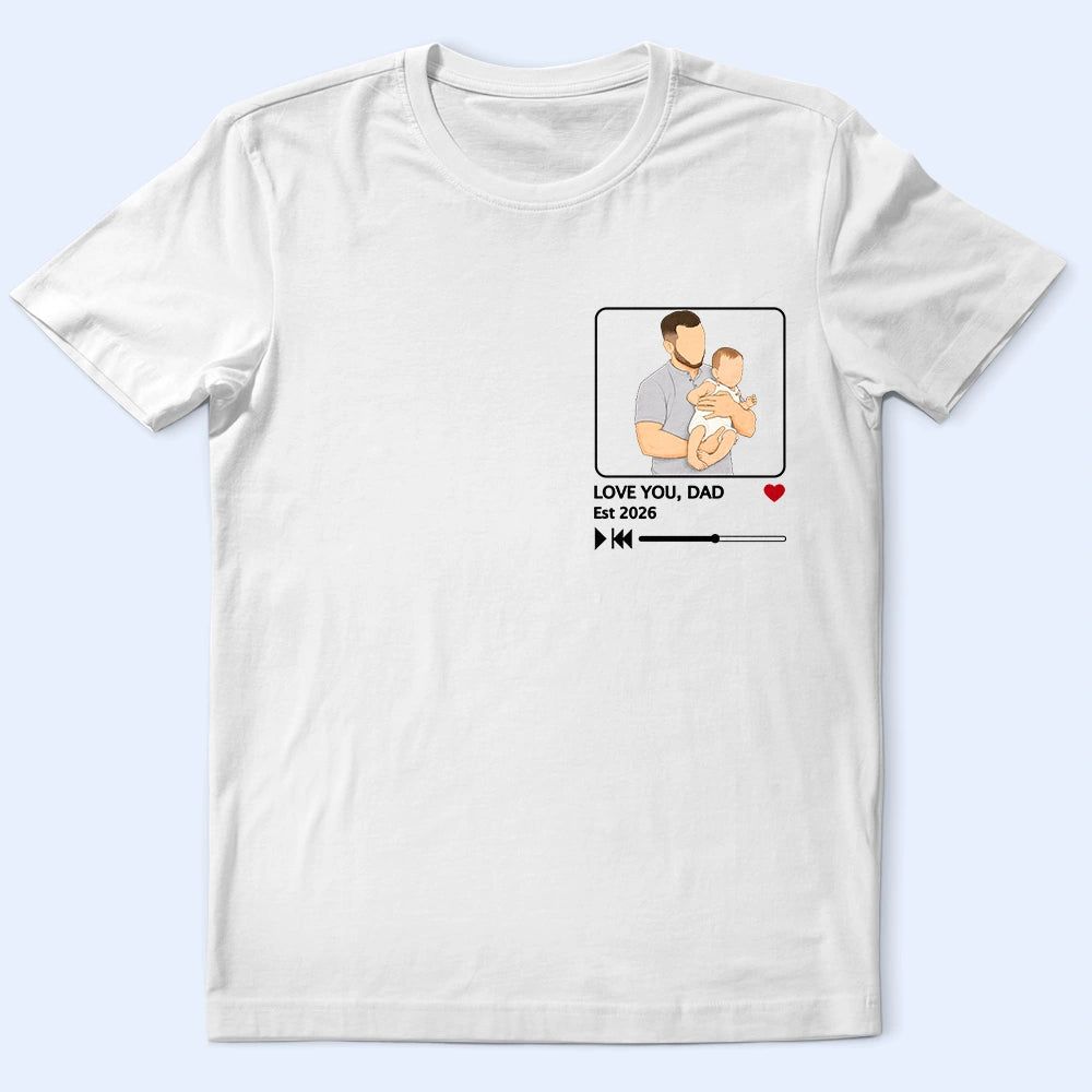 Custom Photo Faceless Portrait Best Dad Ever Est - Personalized T Shirt