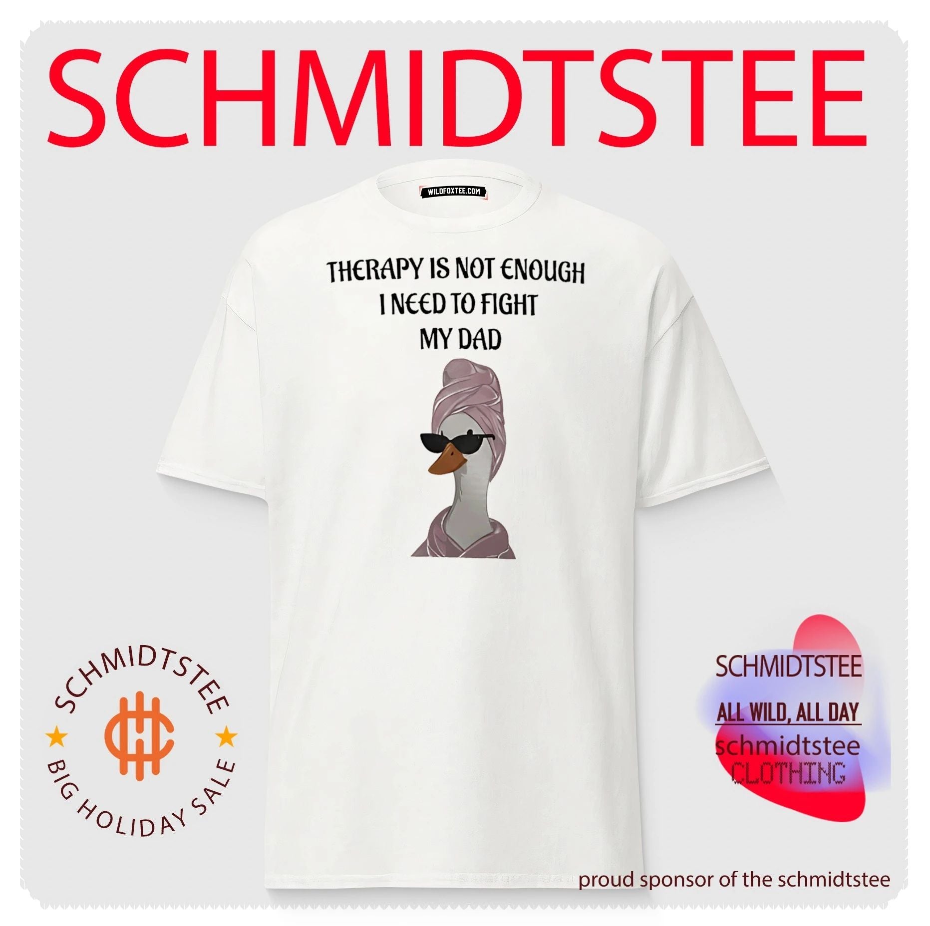 Therapy is not enough I need to fight my dad cartoon goose shirt