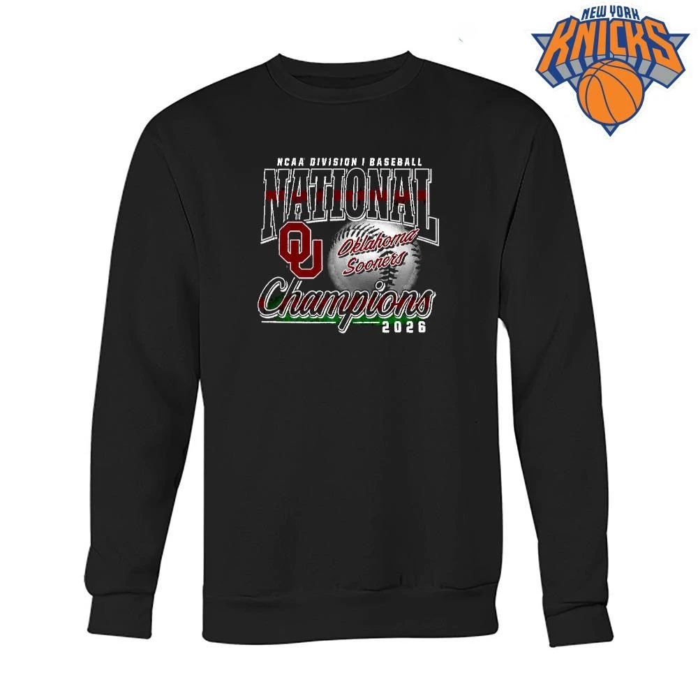 Oklahoma Sooners Division Baseball National Champions 2026 Shirt