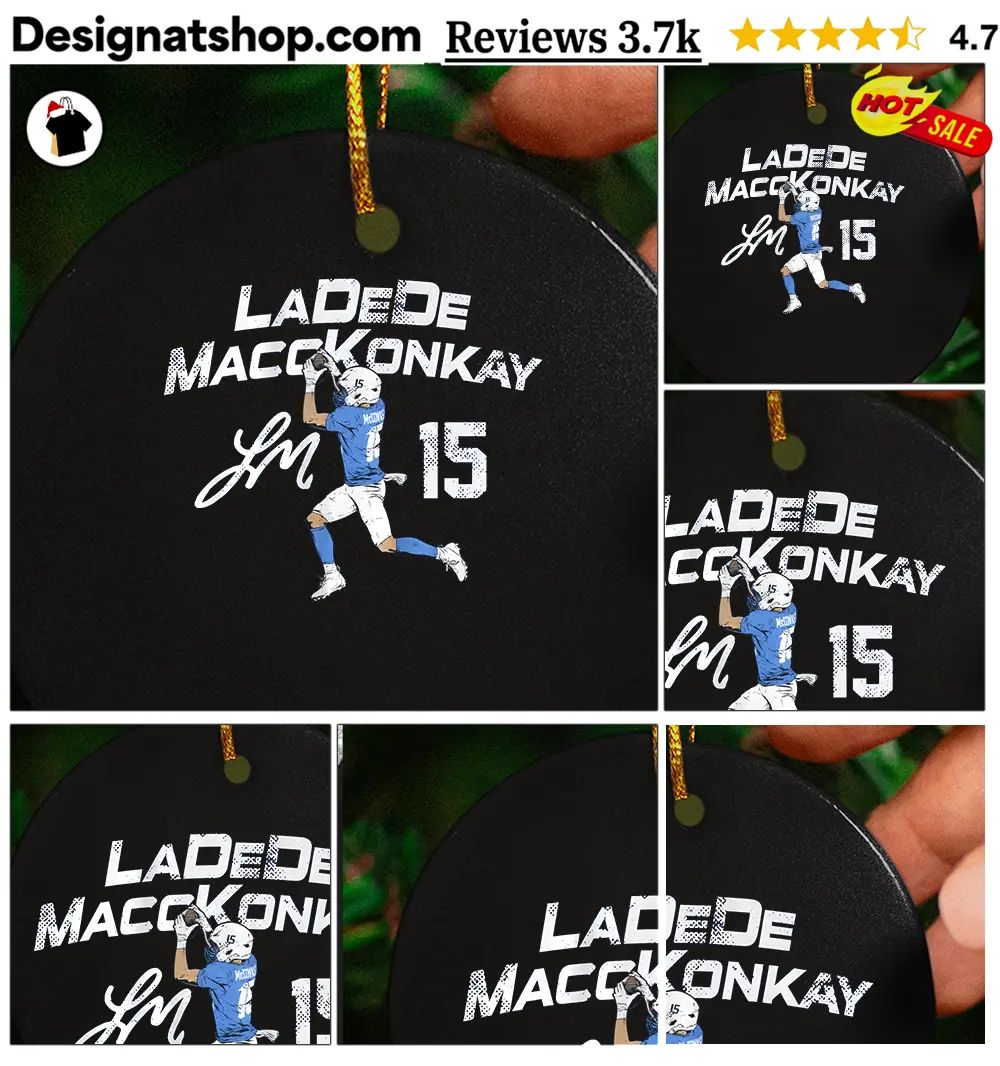 Ladd McConkey 15 LaDeDe MaccKonkay signature Los Angeles football shirt