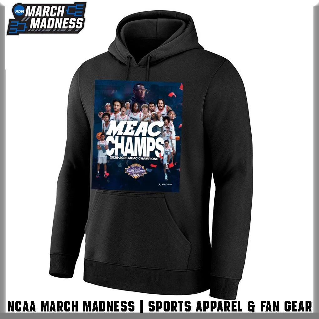 Howard Bison 2025-2026 MEAC Tournament Champions T-Shirt