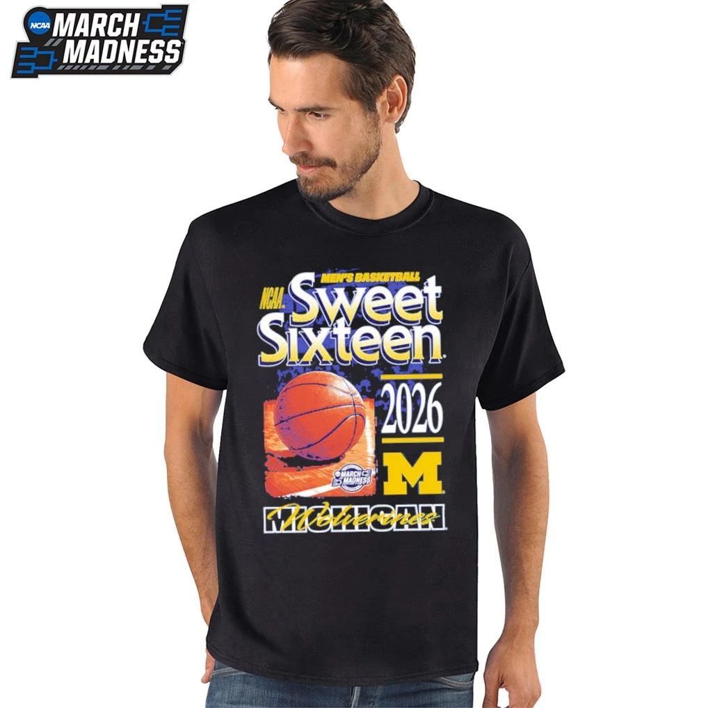 Michigan Wolverines Something Inked 2026 NCAA March Madness Sweet 16 Bound T-Shirt