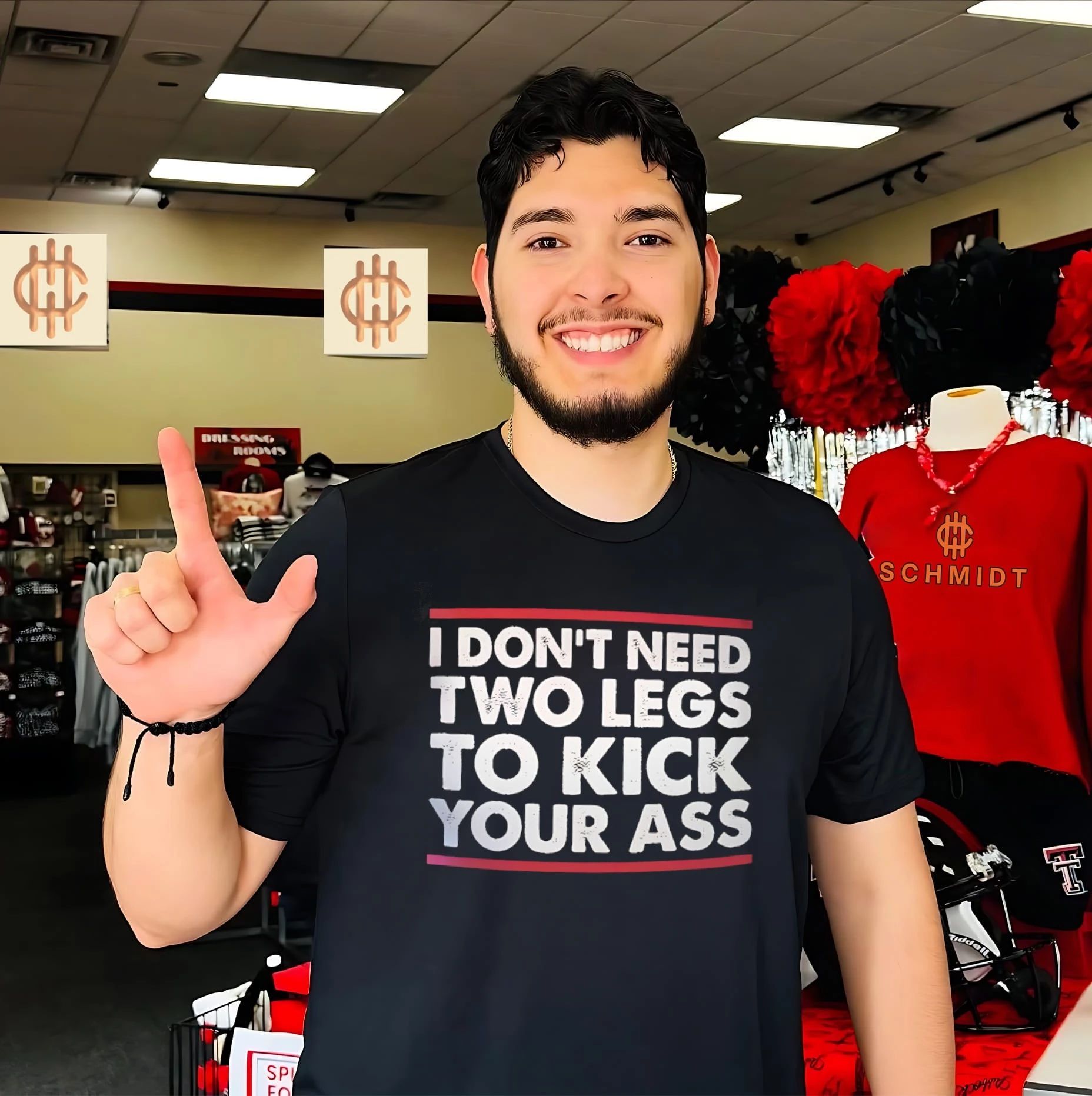 I don’t need two legs to kick your ass shirt
