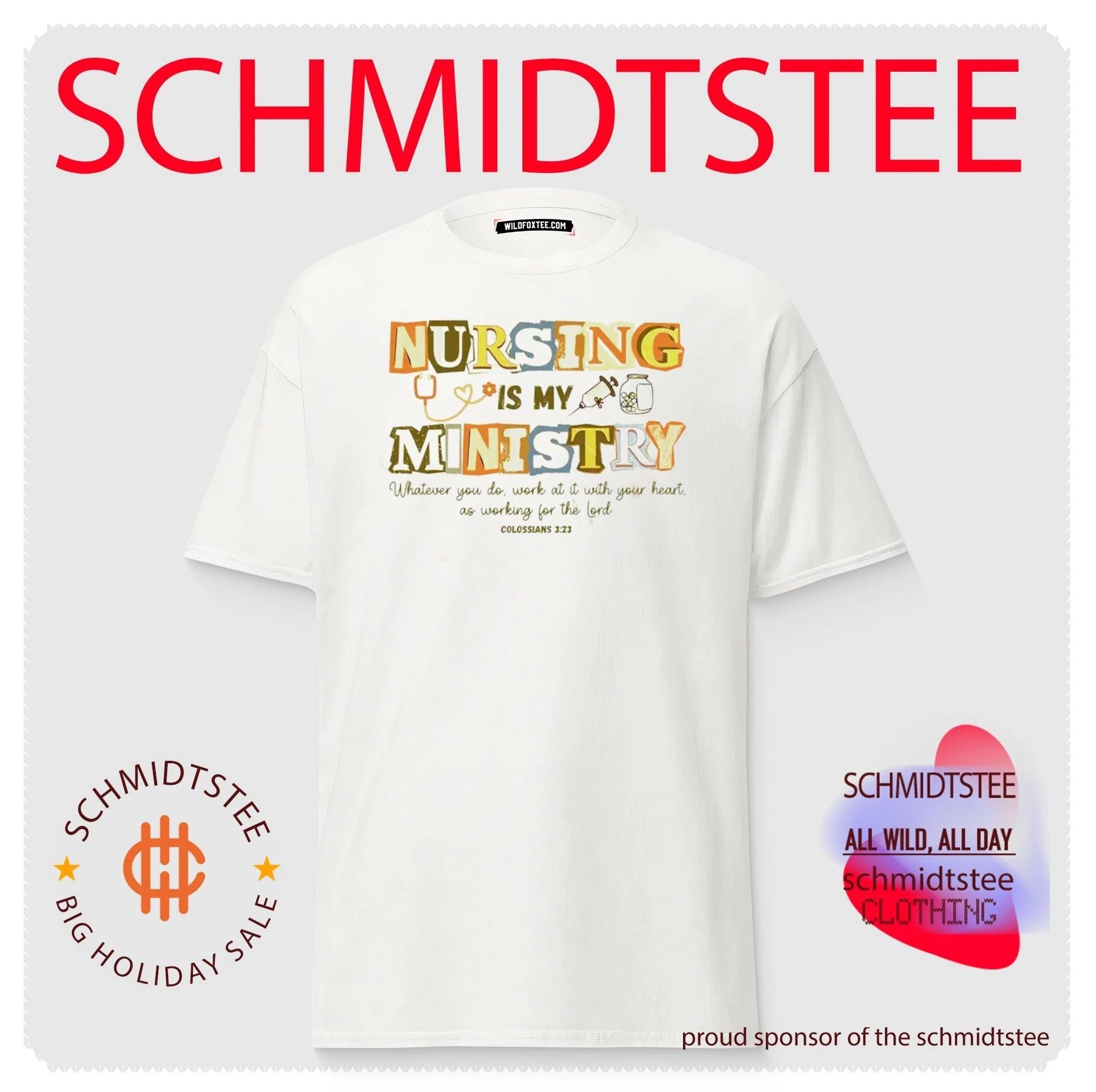 Nursing Is My Ministry Colossians 3 23 nurse shirt