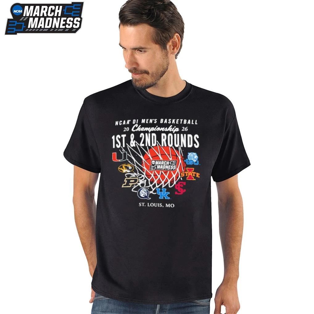 St. Louis, MD 2026 NCAA Men’s Basketball March Madness 1st 2nd Round Bound T-Shirt