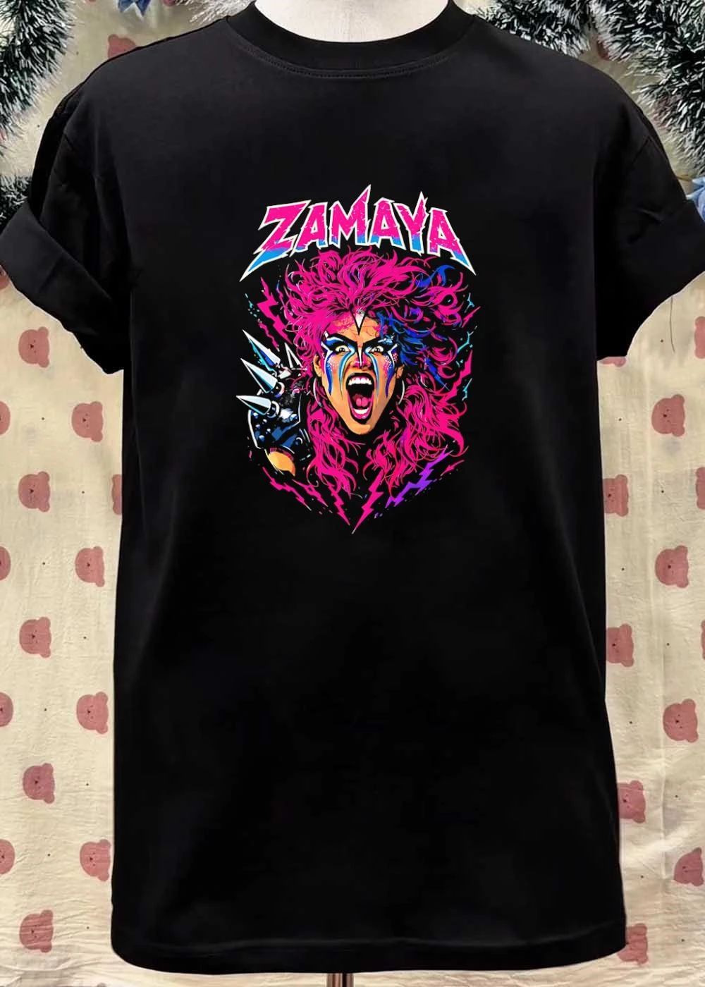 Rock and Roll Glam Metal Zamaya Screaming Star T-Shirt