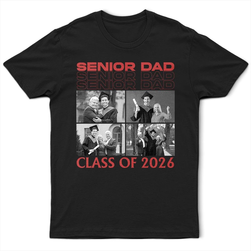 Custom Photo Proud Senior Mom Dad - Personalized T Shirt