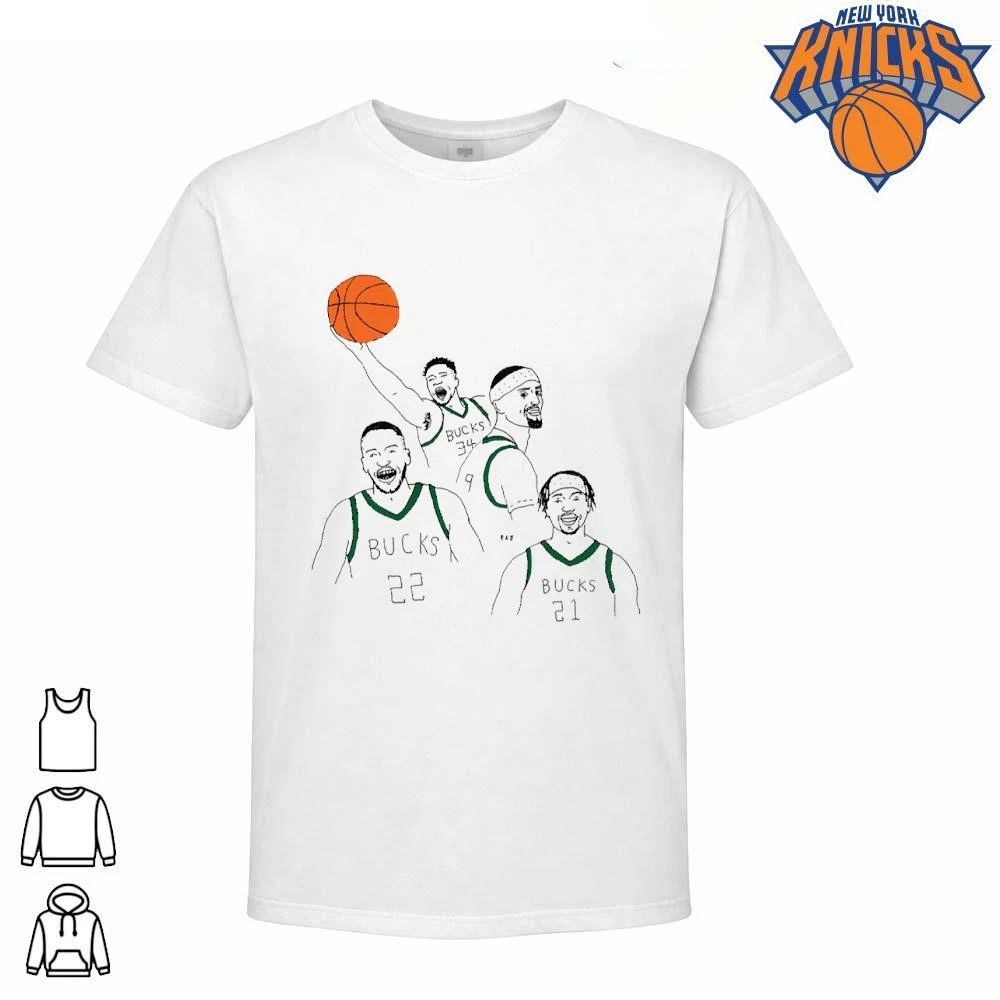 Milwaukee Bucks Giannis Middleton Holiday Line Art Minimalist Basketball Shirt